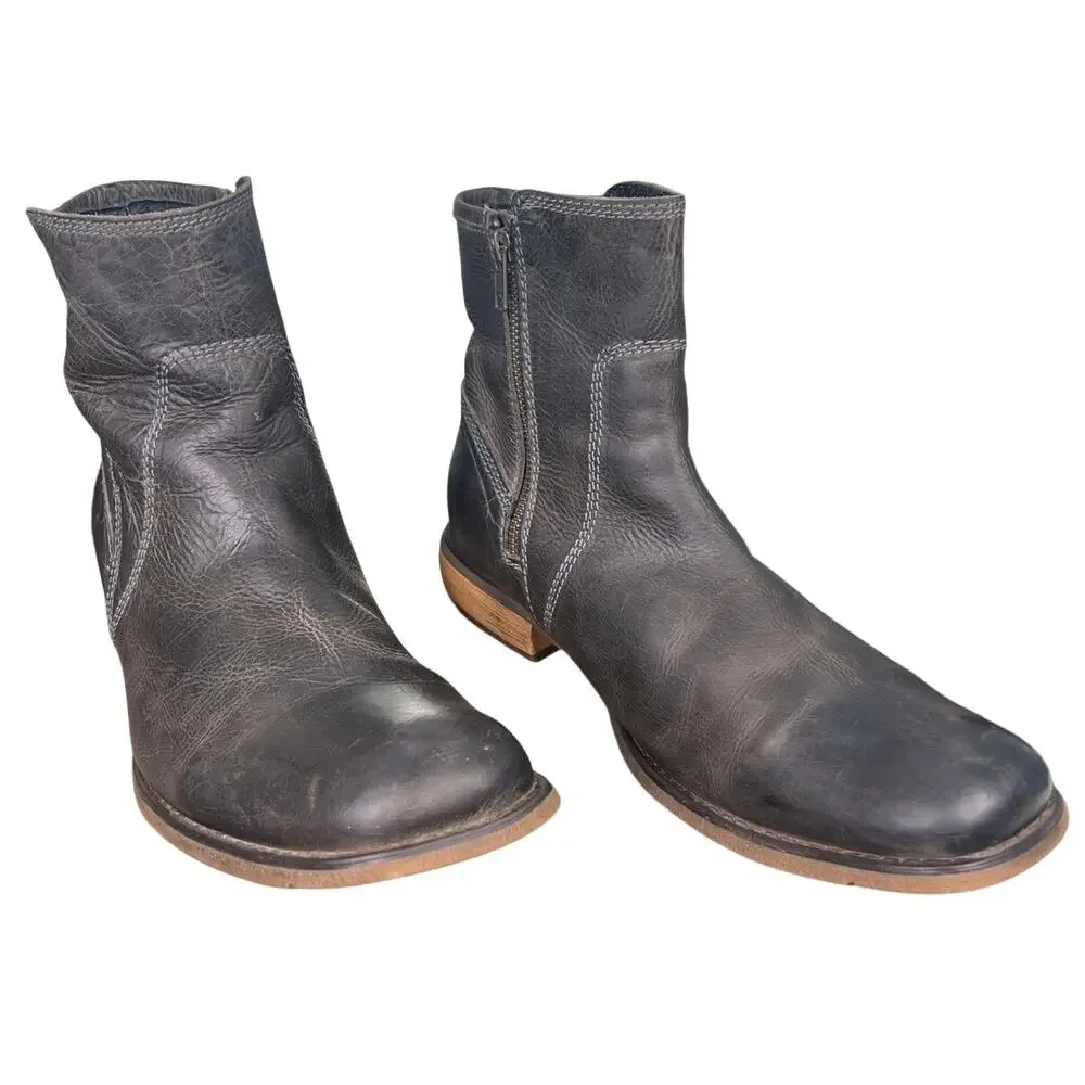 Bed Stu Men’s Crown Brown Distressed Leather Chelsea Boot Size US 11.5